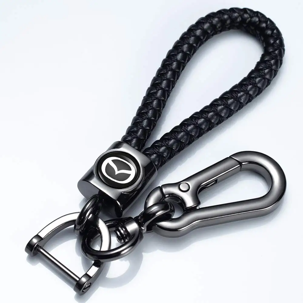 Брелок из натуральной кожи с логотипом автомобиля для Mazda элегантный аксессуар