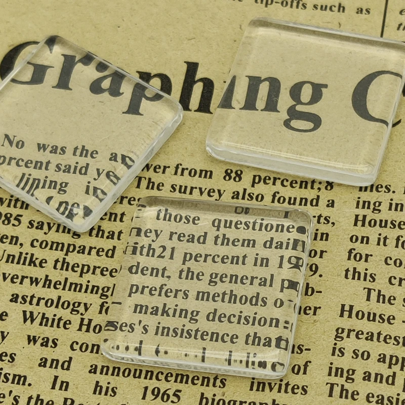 Плоские стеклянные бусины с обеих сторон круглые квадратные прозрачные кабошоны