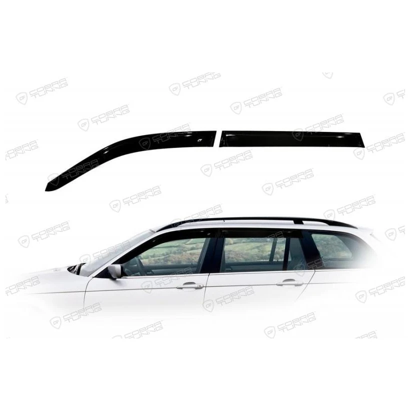 Wind Visor Deflectors Cobra Tuning B21198- Car Ventvisor Door Side - Window Air Guard for Protection Against Snow Sun and Rain Compatible with BMW