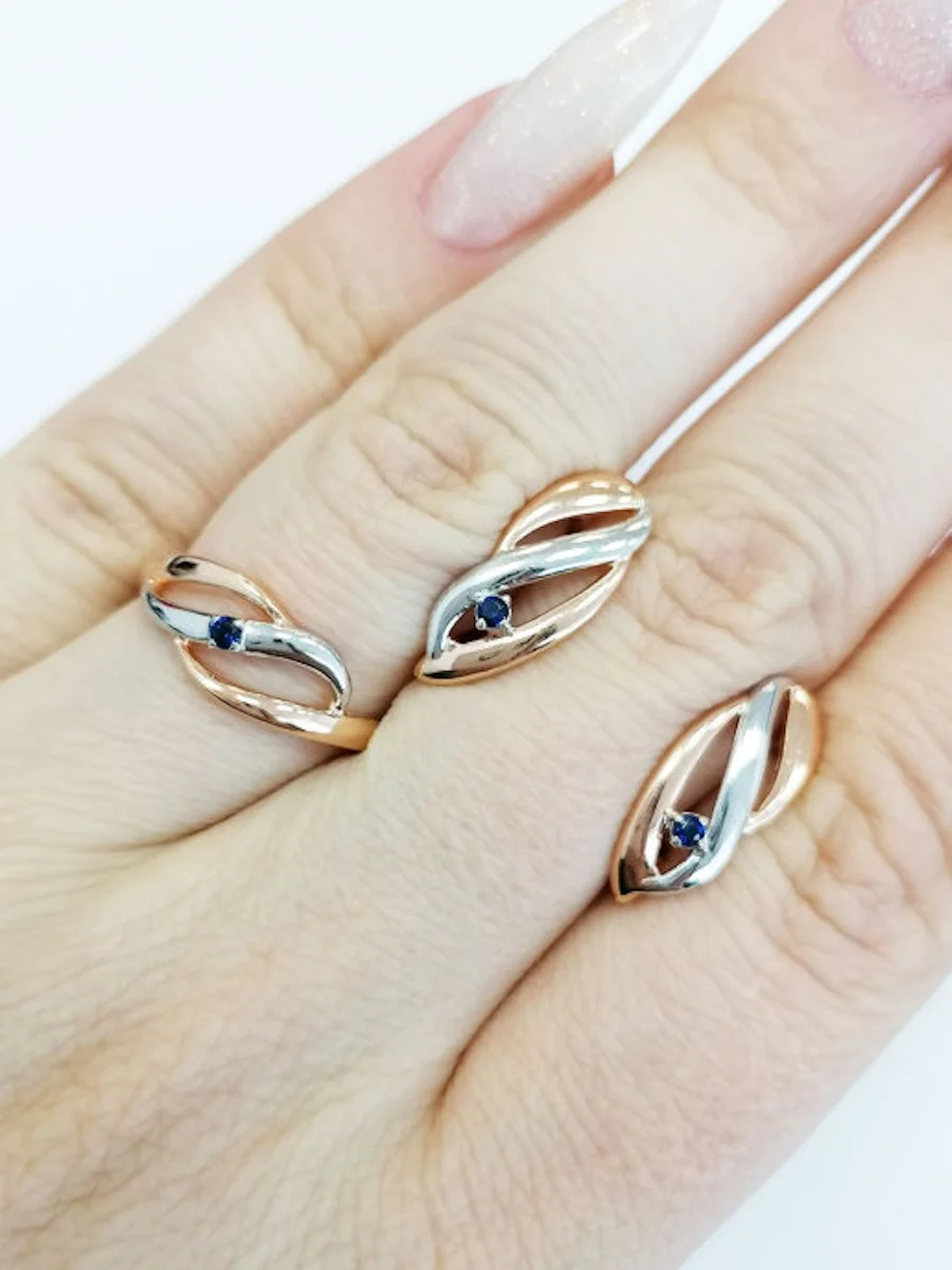 Кольцо SamoroDki Jewelry серебро 925пр золочение/родирование Корунд рубин Натуральный