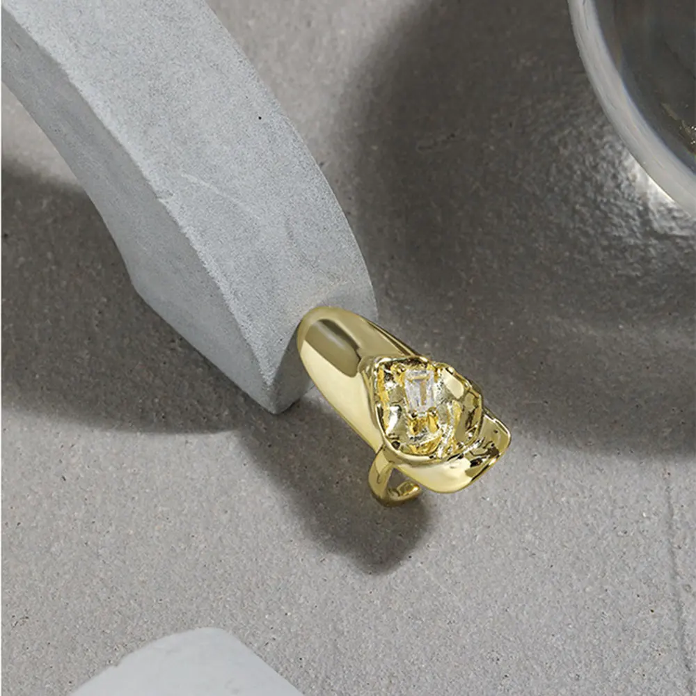 Женское кольцо для ногтей ANDYWEN из стерлингового серебра 100% пробы с фианитами 925