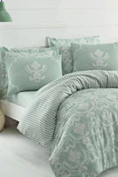 luxury bed polyester cotton set bedding set 200x220cm king size 4 pcs bed sheet pillow case duvet cover set turkish quality 2021