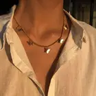 Stonefans милый золотой цвет ожерелье цепочка с бабочкой ювелирные изделия для женщин статмент бабочка кулон колье Очаровательное ожерелье ювелирные изделия