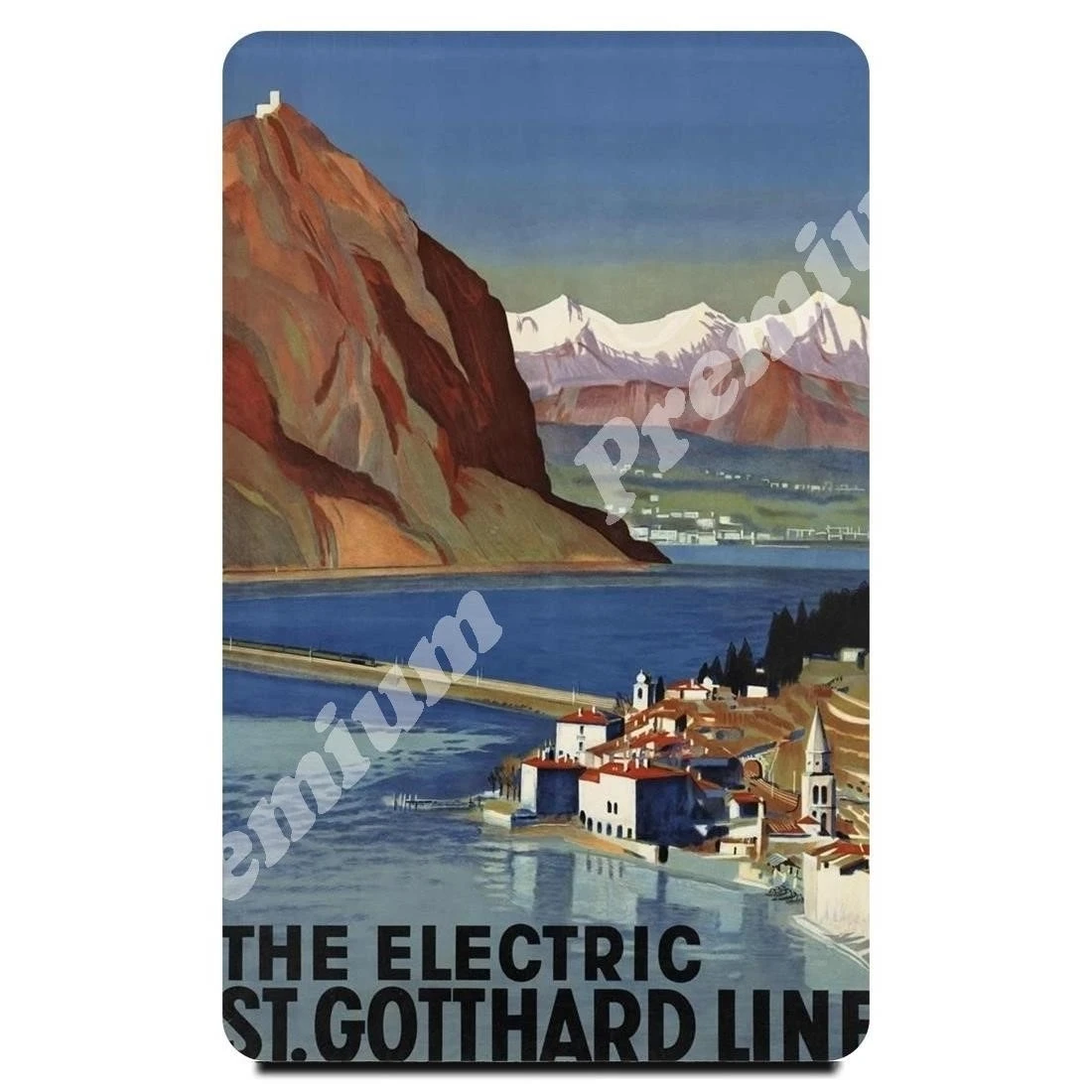 Швейцария Сувенирный магнит Винтажный туристический плакат | Дом и сад