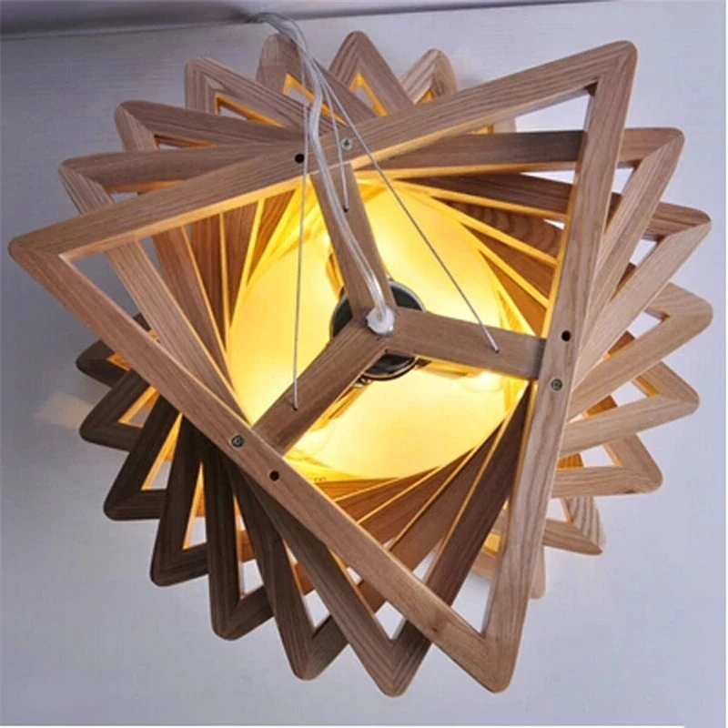 値段 ポストモダン契約木製ダイニングルームペンダントライトスパイラル木製デザイナーライトカフェライトバーランプ送料無料