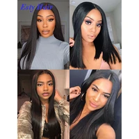 silkly and soft straight wigs human hair 44 lace front closure human hair wigs for black women brazilian hair long 28 inch wigs
