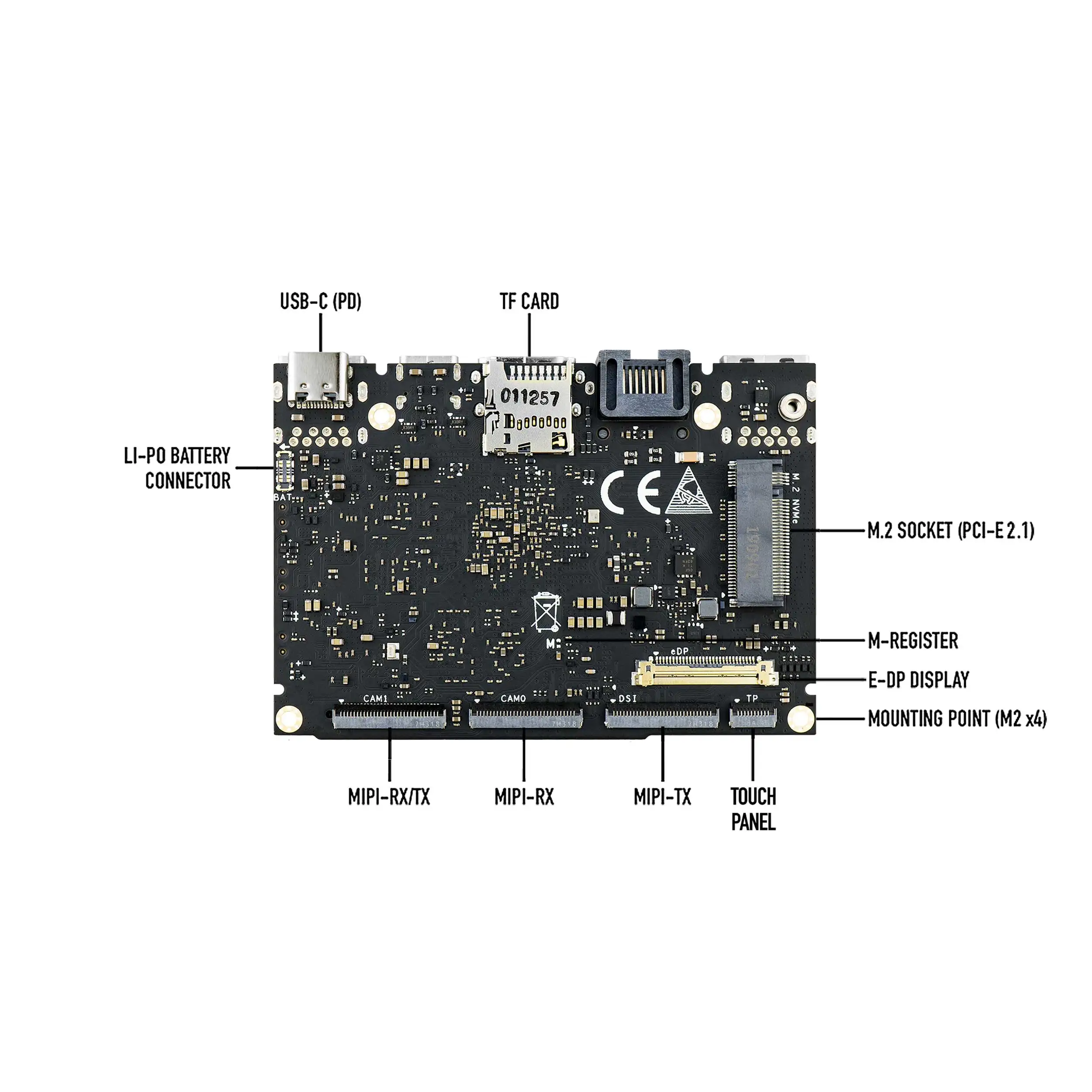 Smartfly Khadas Edge V Rockchip RK3399 ARM SBC/одноплатный компьютер 4 Гб LPDDR4 128 ГБ EMMC поддержка Linux Ubuntu