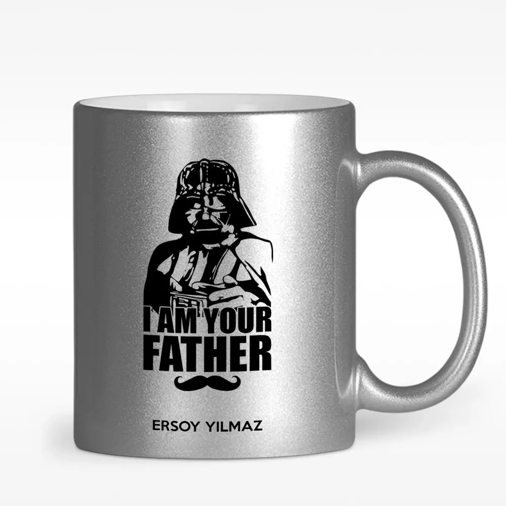 

Персонализированная Серебристая кружка с надписью «I Am Your Father»-1