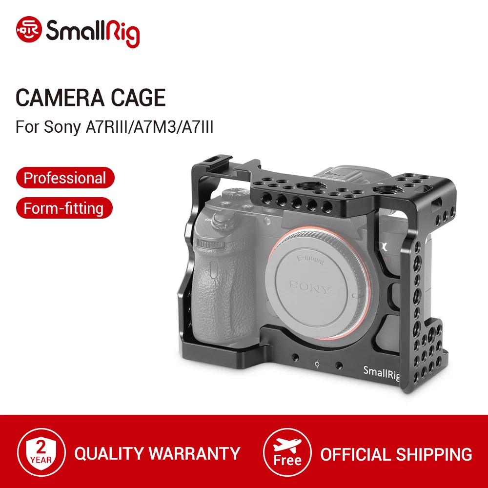 SmallRig клетка из алюминиевого сплава для камеры Sony A7RIII/A7III/A7MIII с холодным башмаком +