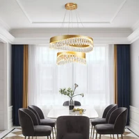 deyidn modern copper led chandelier indoor decor creative pendant lamp goldenblack round chandelier drip crystal hanging light