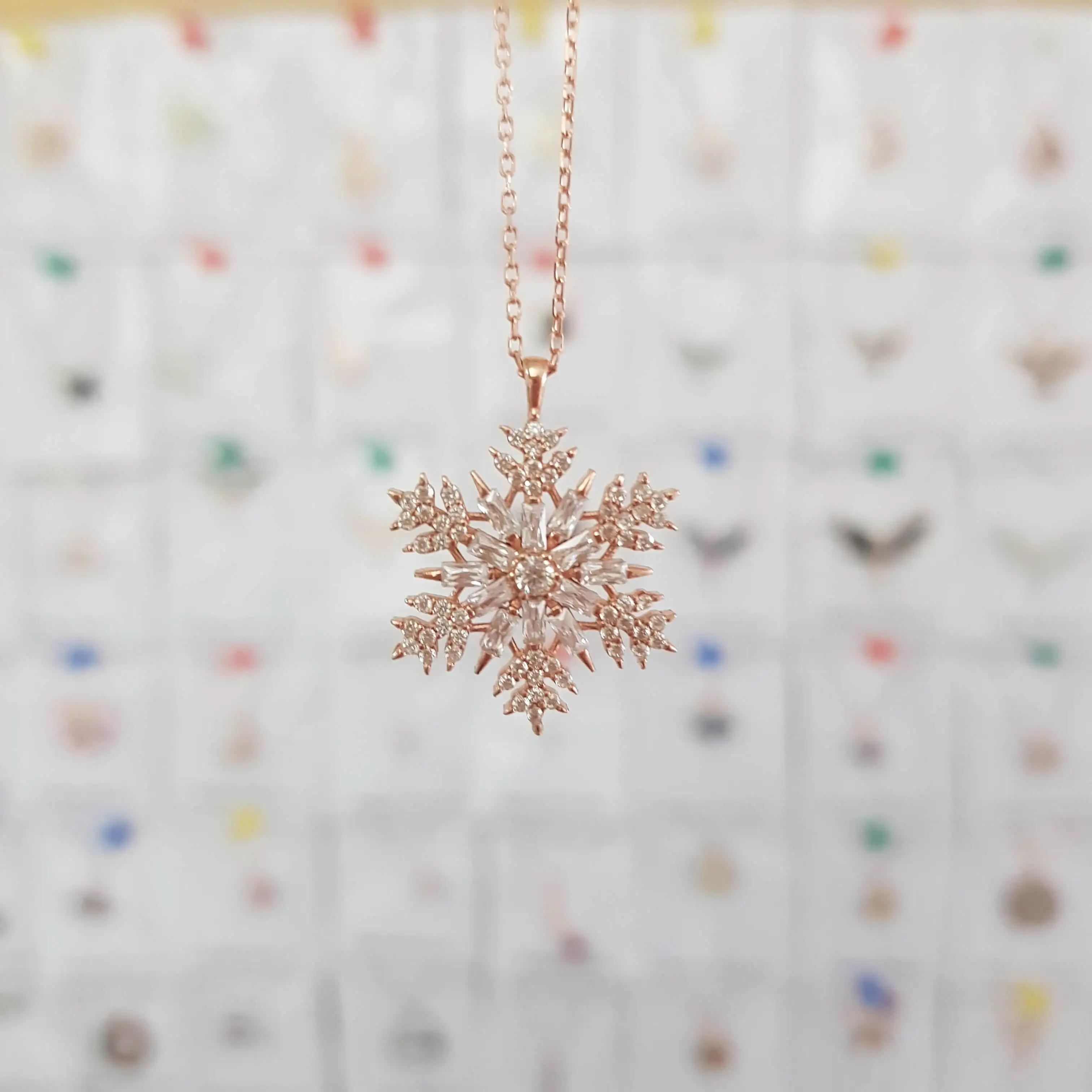 Collier mère flocon de neige Baguette en argent Sterling 925, pendentif précieux, cadeau d'anniversaire, chaîne élégante, Cool, de luxe