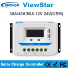 EPever 30A 45A 60A Контроллер заряда солнечной батареи контроллер зарядки 12V 24V режимы Auto, PWM солнечные регуляторы серии VS