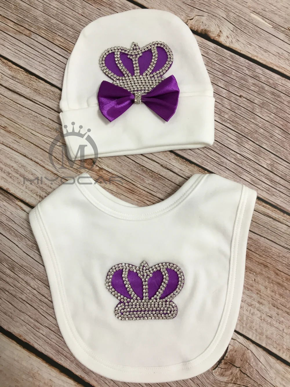 MIYOCAR от 0 до 6 м хлопковая блестящая желтая Корона из страз Детский комплект с