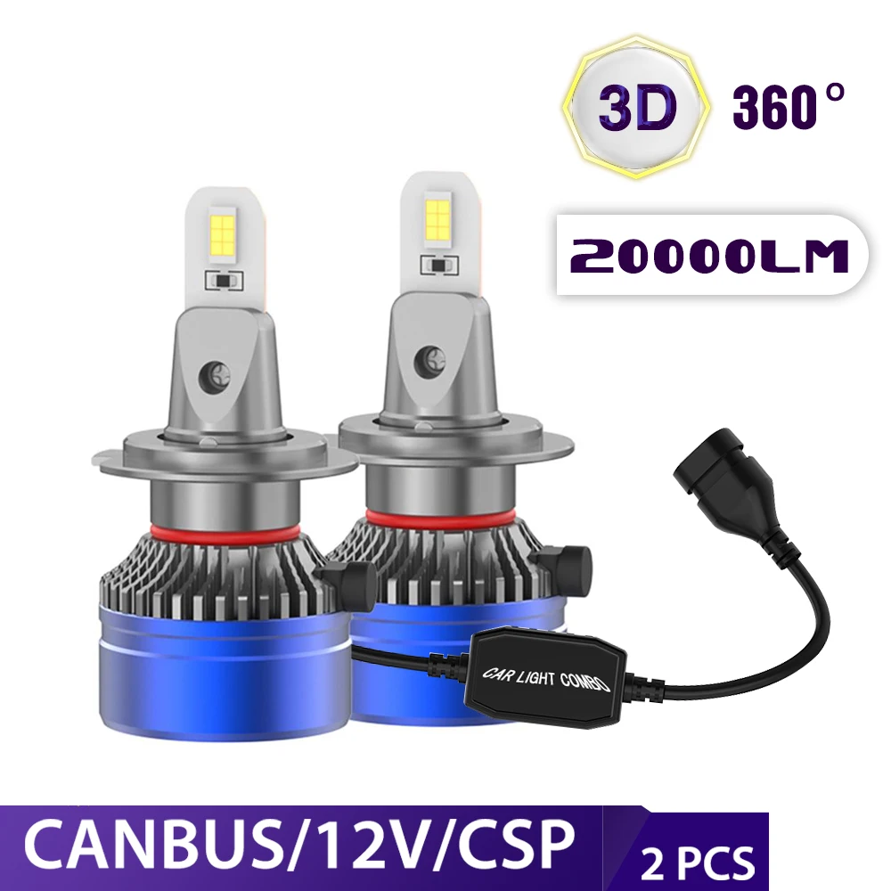 

LED H4 20000LM Car Lights H1 H3 H7 H11 Moto Bulb 12V HB3 HB4 9005 9006 H8 H11 H3 Car Lamp LED Motorcycle HeadLight Turbo Lamp