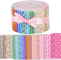 dailylike 40 pcs jelly roll fabric roll up cotton fabric quilting strips patchwork craft cotton quilting fabric