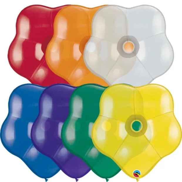 Qualatex Гео Цветущий латекс 40 см (16 дюймов) 16-дюймовый латексный шар кристалл и