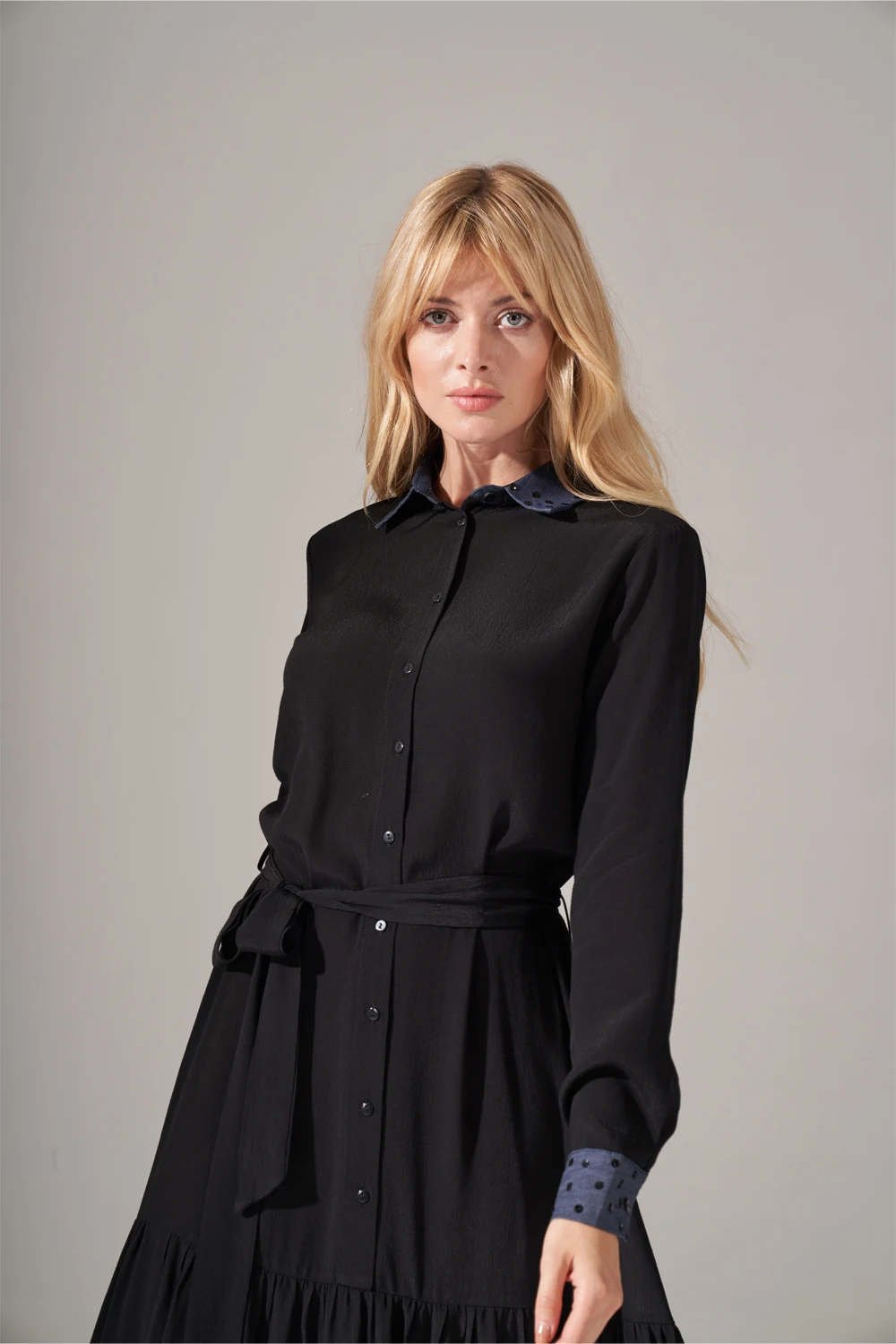 

Denim Detailed Shirt Dress