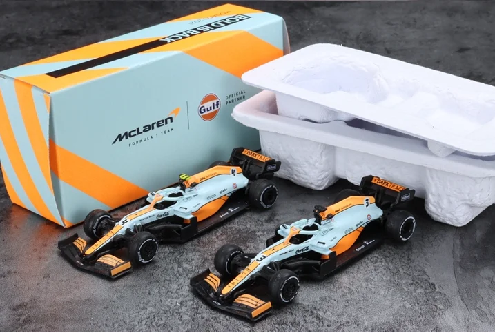 

McLaren F1 Monaco GULF 1:64 MCL35M 2021 No3 And 4 Double Dual Car Norris Ricardo Diecast Model Stocks In March 2022