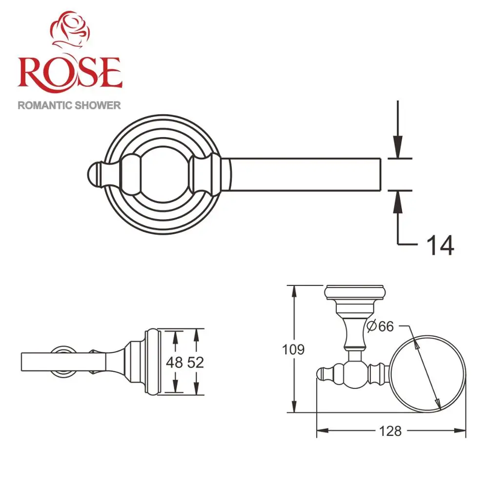 ROSE Подстаканник латунный подстаканник со стеклянной чашей настенный держатель
