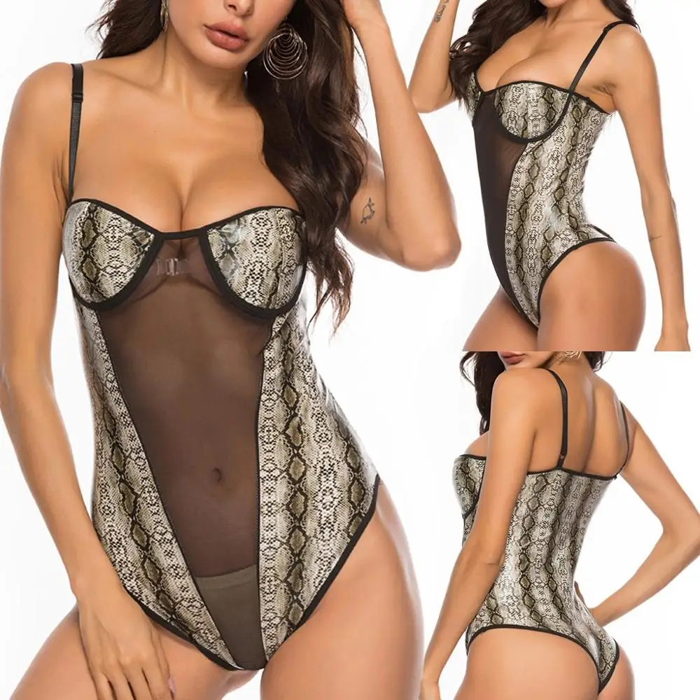 

Exotic Costumes Women Sexy Lingerie Snake Pattern Sexy Underwear Erotic Porno Babydoll Nightwear Langerie Mujer Sexy Sleepwear