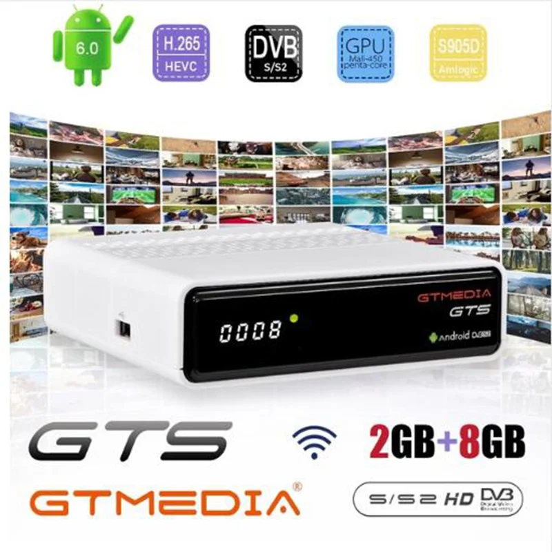 Cccam ip ТВ Freesat GTS приемное устройство DVB-S2 Amlogic S905D GTS Pro android 6,0 ТВ контейнер под элемент питания 2/8 ГБ 1 год cccam спутниковый ТВ приемник ТВ коробка