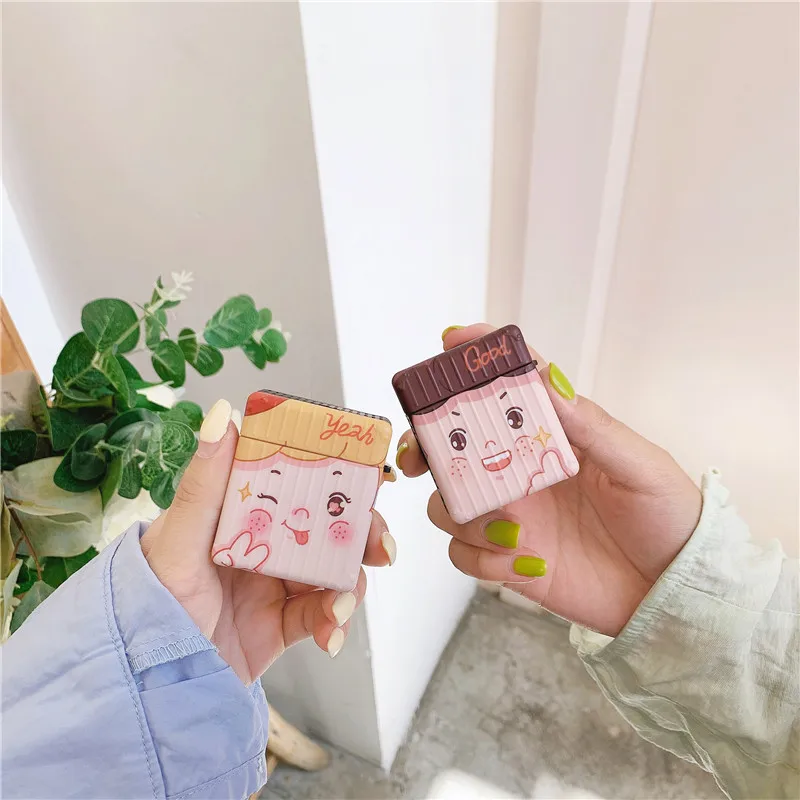 Чехол с забавными выражениями для пары наушников мальчиков и девочек чехол Airpods 2