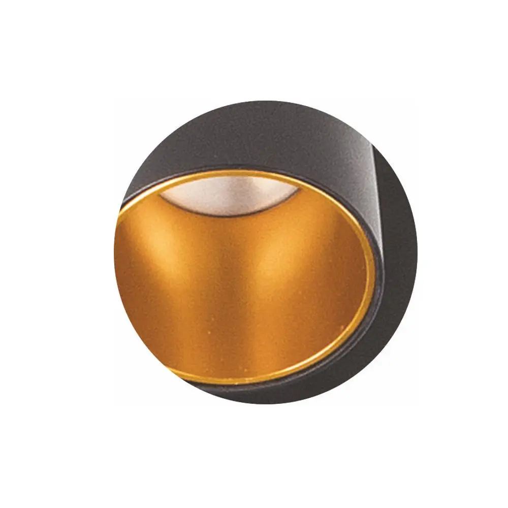 Swivel and orientable Wall LED matt black lacquered inner golden 5x3W 1500 lumens leds modern style | Лампы и освещение
