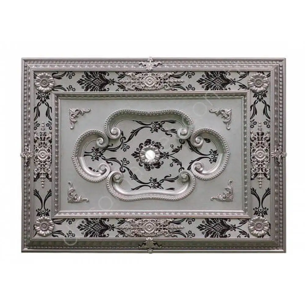 

DECOGOLD Decorative Rectangle Design Silver&Black Colored Ceiling Medallion 90x120cm