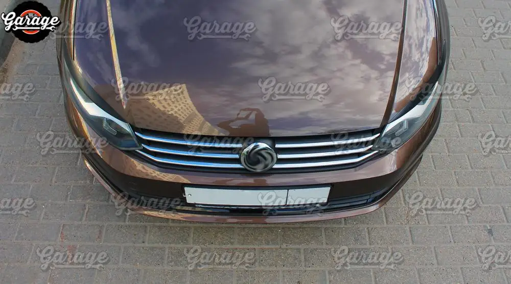 Чехол для передних фар Volkswagen Polo Sedan 2015-2019 пластиковые накладки из АБС-пластика на