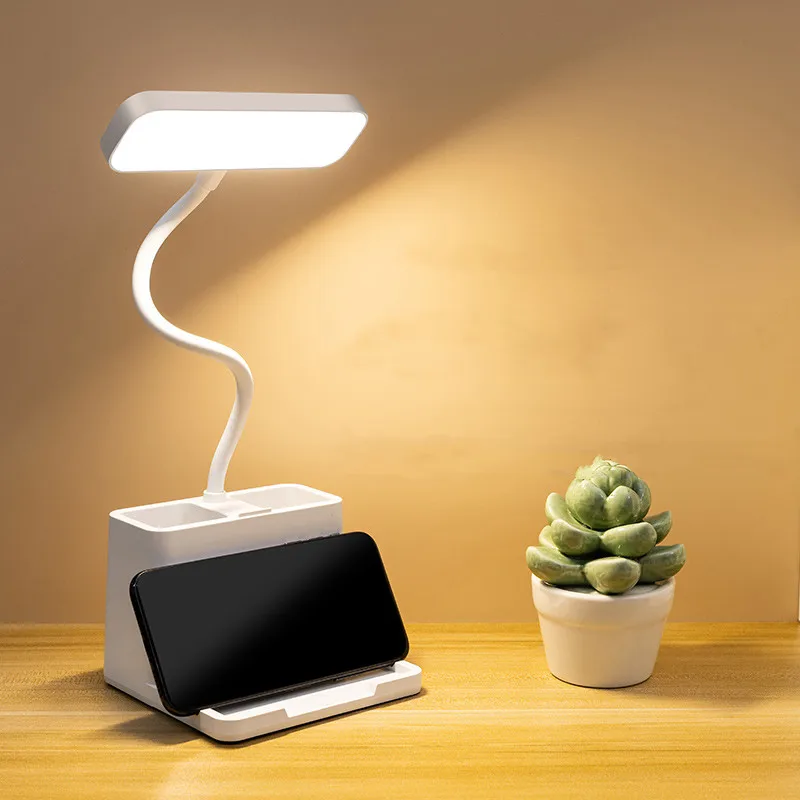 

Настольная лампа для чтения с плавной регулировкой яркости, вращающийся светодиодный светильник с сенсорным выключателем, зарядка через USB...