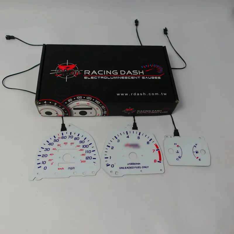 DASH EL Glow Gauge для CRX 1990 1991 руководство по версии США обратное свечение белого лица