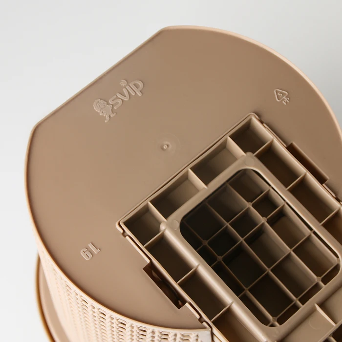 Контейнер для мусора с педалью Ajur 6 л цвет кофейный | Дом и сад