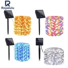 СВЕТОДИОДНАЯ Гирлянда Royalulu на солнечной батарее, 50100200 светодиосветодиодный, водонепроницаемая уличная гирлянда, гирлянда на солнечной батарее для сада, Рождественский Декор