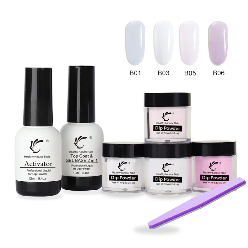 Kit 01 ТП 7 шт./компл. 0,35 oz порошок погружения ногтя+ 12 мл гель для гелевого маникюра без лампы затвердевающий акриловый Системы 10g порошок салон Декор инструмент - Цвет: Kit 01