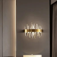 deyidn modern copper wall lamp crystal lights on the wall golden led makeup mirror light fixtures indoor decor bedroom corridor