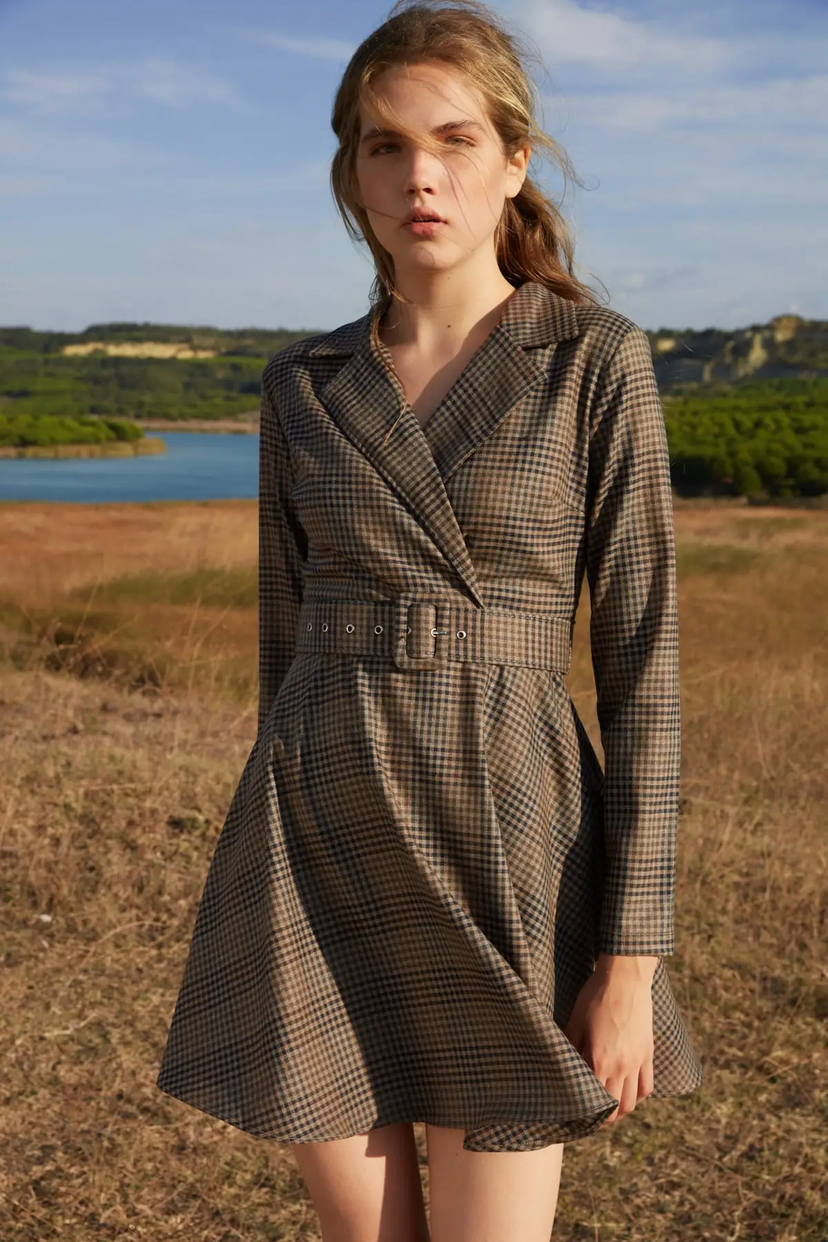 Коричневое арочное платье TWOAW20EL1250|Женские платья| |