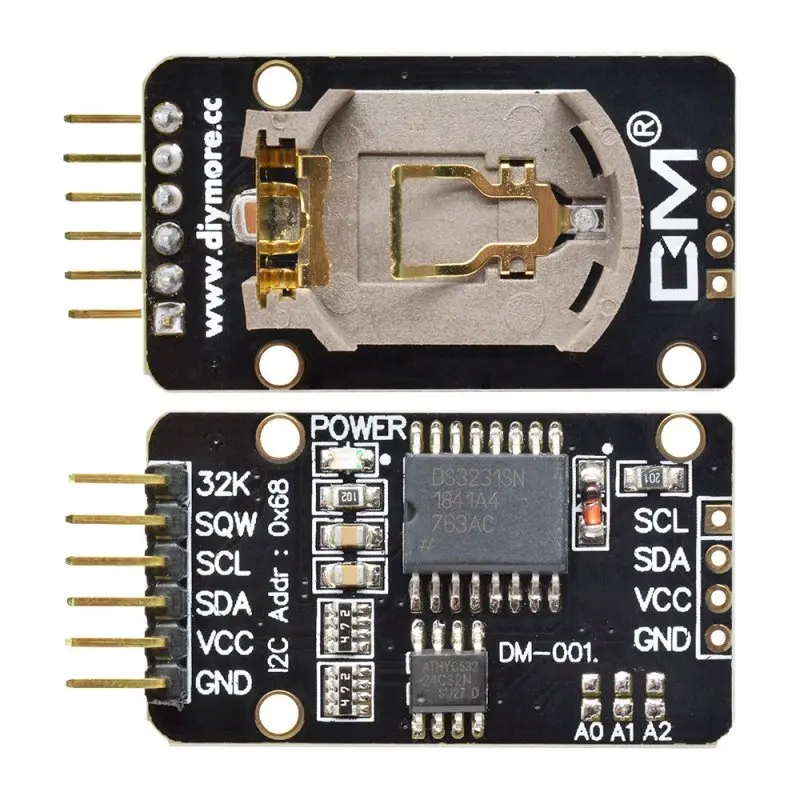 DS3231SN RTC module AT24C32 ZS042 IIC для Arduino на основе DS3231 и интерфейс I2C питание 3.3...5В LIR2032 |