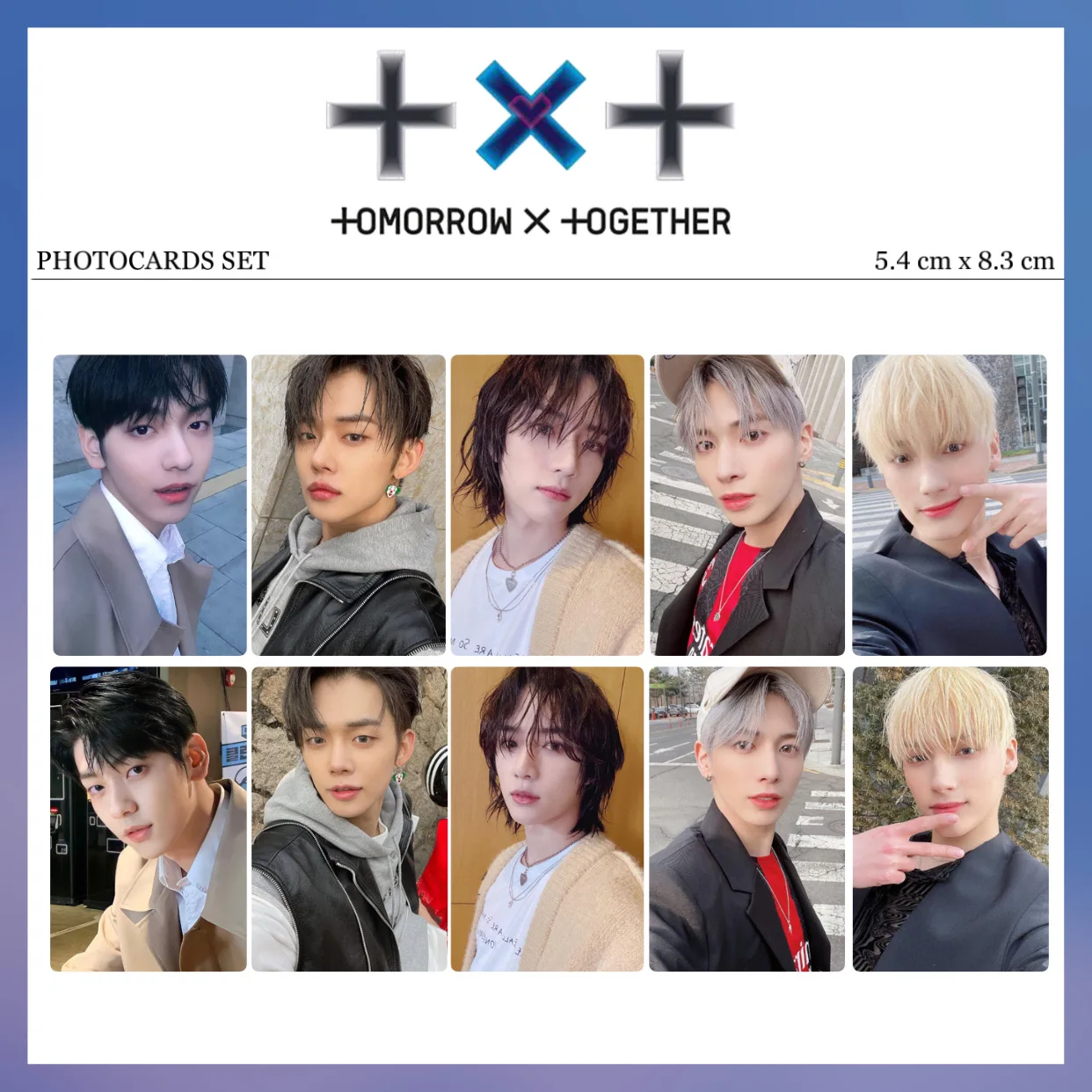 10 шт/комплект Карты Tomorrow x Together TXT FREEZE двусторонние для коллекции | Канцтовары