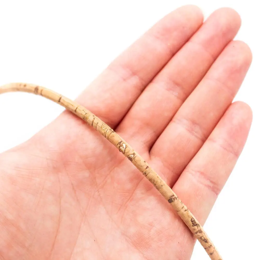 Натуральный с золотой пробкой 5 мм круглый пробковый шнур португальский оптовая