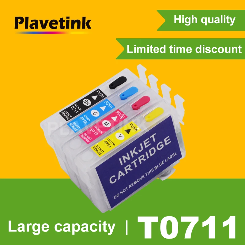 Plavetink T0715 набор чернил для заправки картриджа принтера Epson T0711 стилус DX4000 DX4050 DX4400