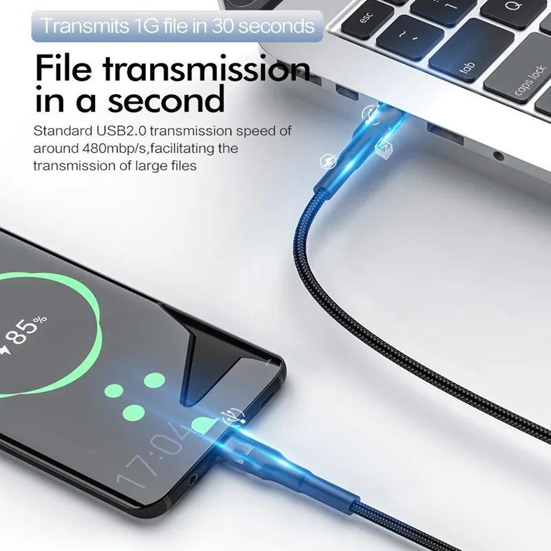 Кабель USB Type-C на C для MacBook iPad Pro Samsung A51 S20 60 Вт 3 А | Мобильные телефоны и аксессуары