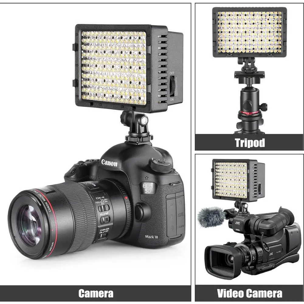 NEEWER 160 LED Затемнения Свет Видеокамера для Canon Nikon Pentax Panasonic SONY Samsung Olympus Цифровых