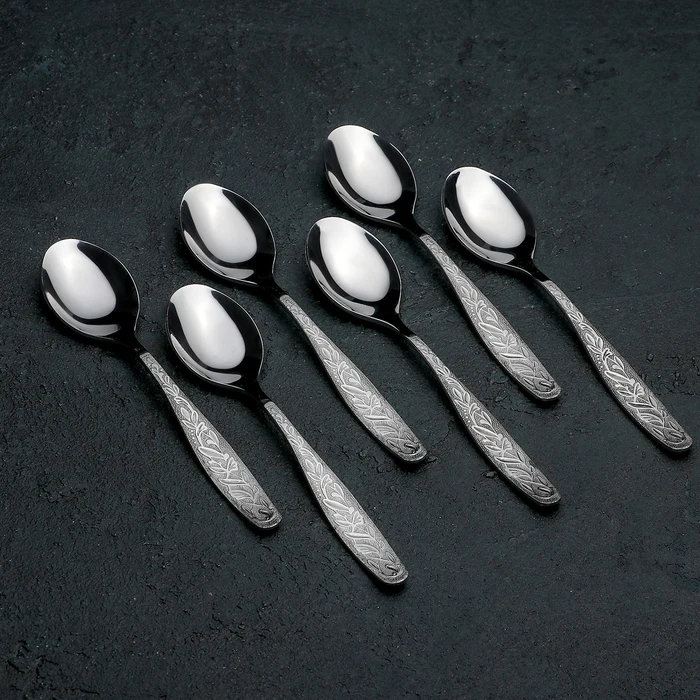 Набор чайных ложек Уралочка толщина 2 мм (М13) картонная коробка 6 шт |