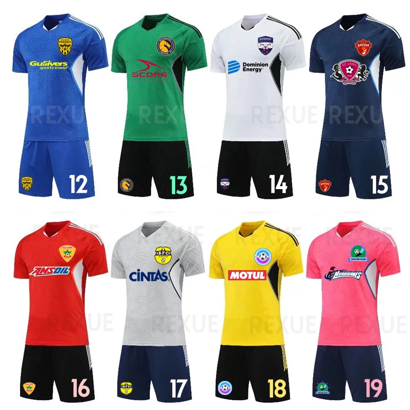 

Детские футбольные майки для взрослых, комплекты футбольной одежды для мальчиков и девочек, Молодежные футбольные мужские футбольные майк...