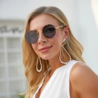 2021 new retro small round frame sunglasses ladies european and american personality eyeglasses female trend fashion sunglasses