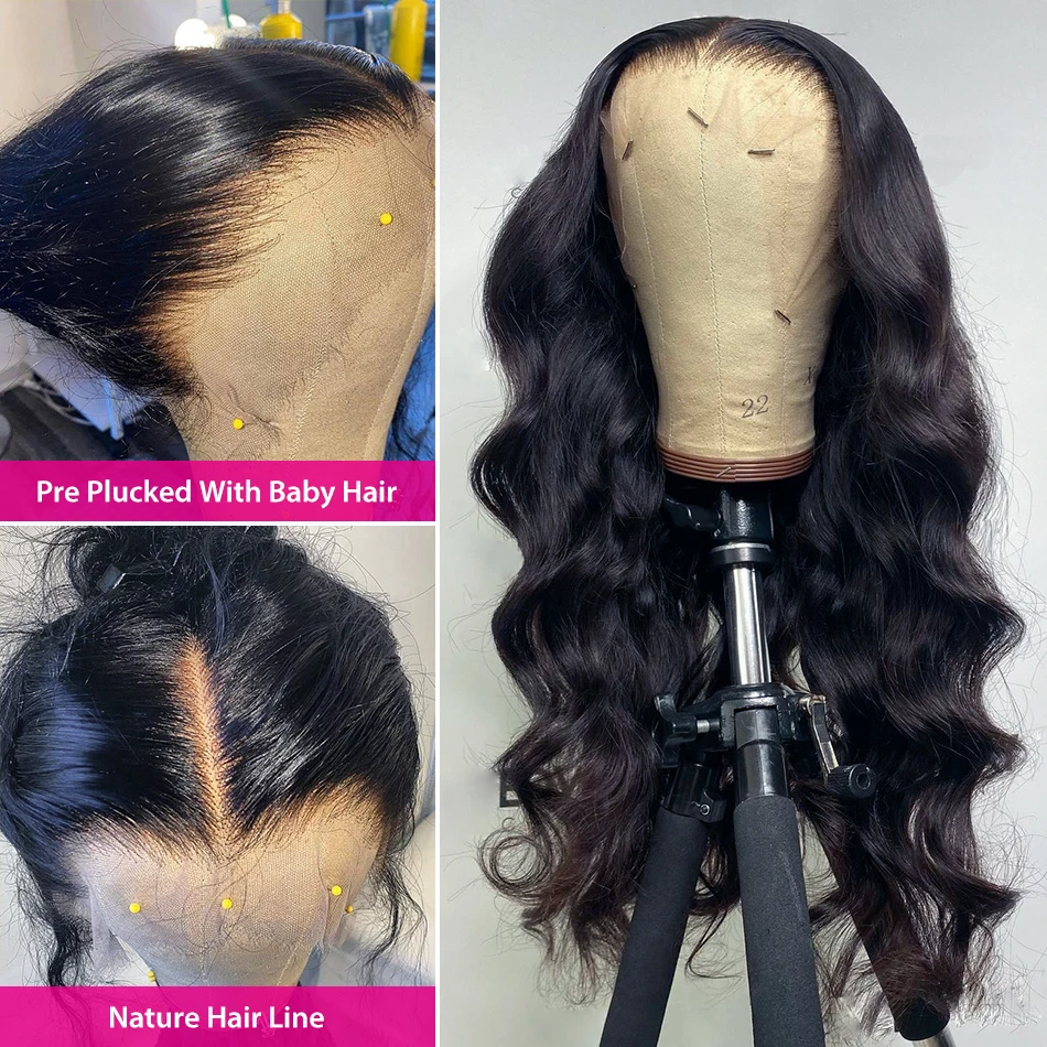 Luvin дешевые 30 дюймов объемные волнистые бесклеевые 220% кружевные передние