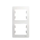 Рамка 2 поста вертикальная Glossa БелаяБежевая