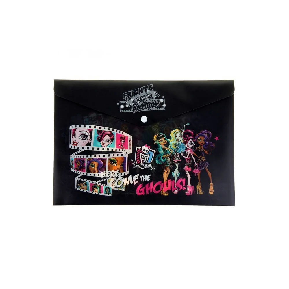 Папка пластиковая Hatber Monster High формат А4