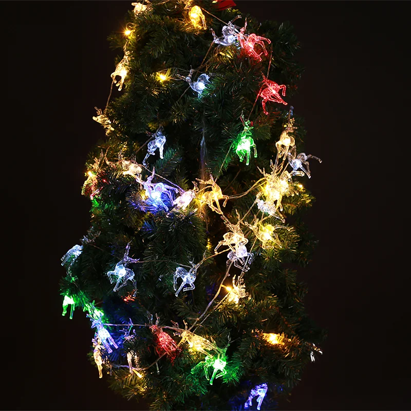 

Deer LED String Light 10LED 20LED Battery Operated Reindeer Indoor Decoration for Home Holiday Festivals Outdoor Xmas Party