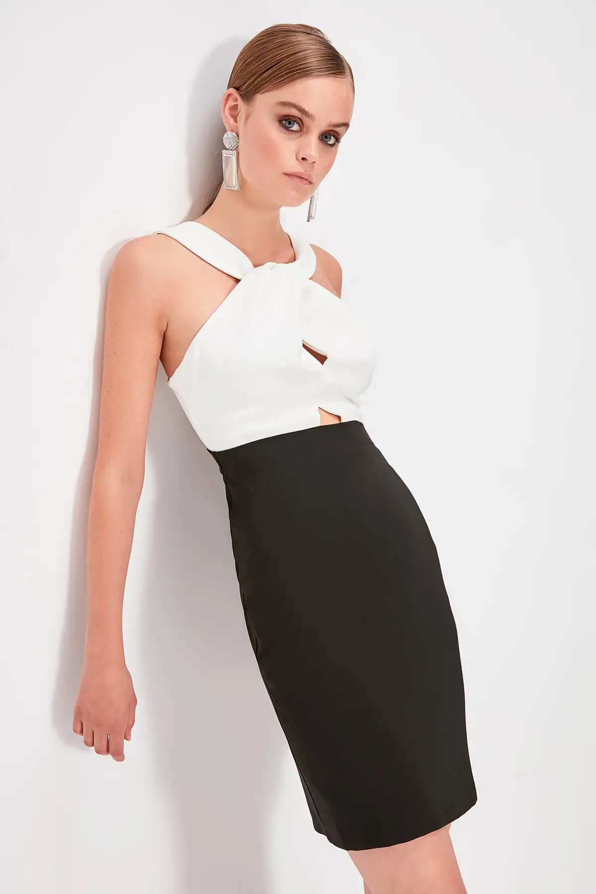 Trendyol платье с воротником TPRSS19BB0001|Женские платья| |